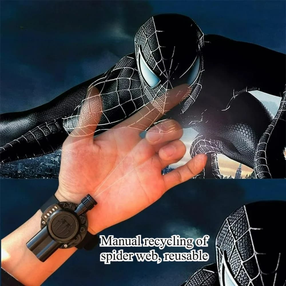 1 pièces SpiderMan toile d'araignée tireur sans lumière toile d'araignée poignet jouet Spinner corde