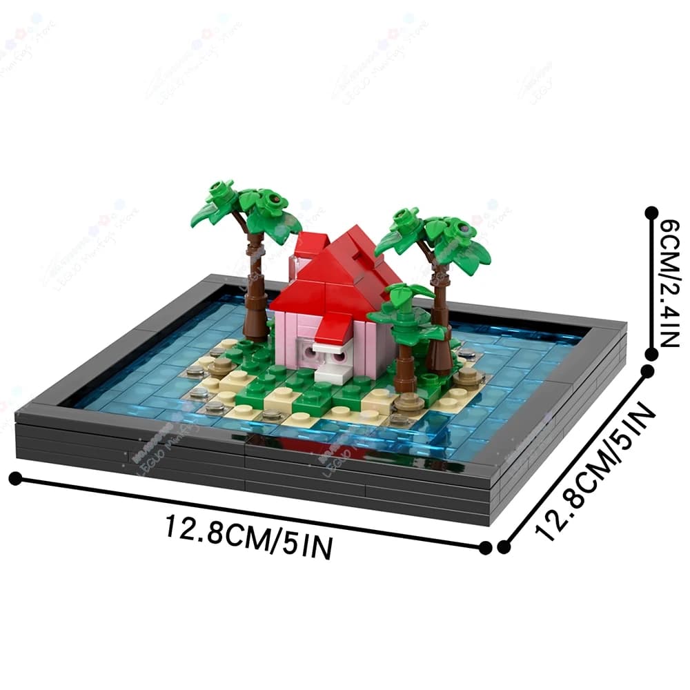 MOC1504 série d'anime créative MOC blocs de construction bricolage Mini Kame maison scène Architectu