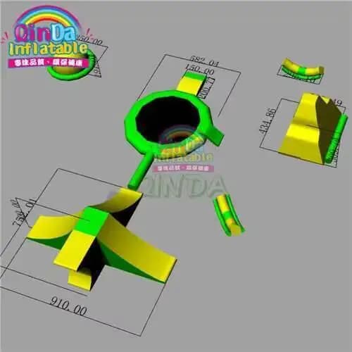 Jeux aquatiques gonflables pour adultes, parcours d'obstacles, équipement de parc aquatique