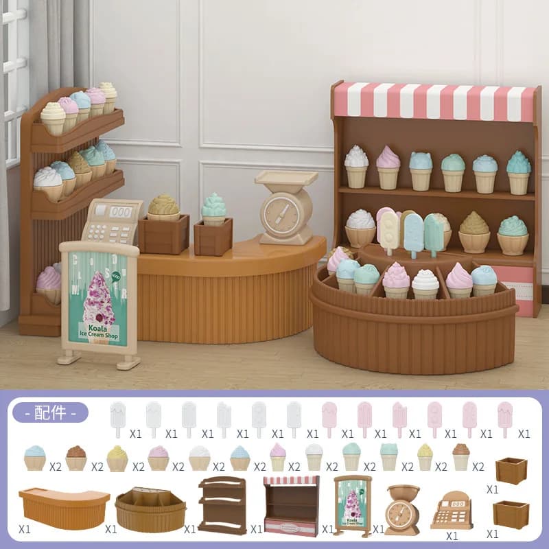 Mini maison de poupée, accessoires de meubles, jeux de supermarché, jouets d'éducation intellectuell