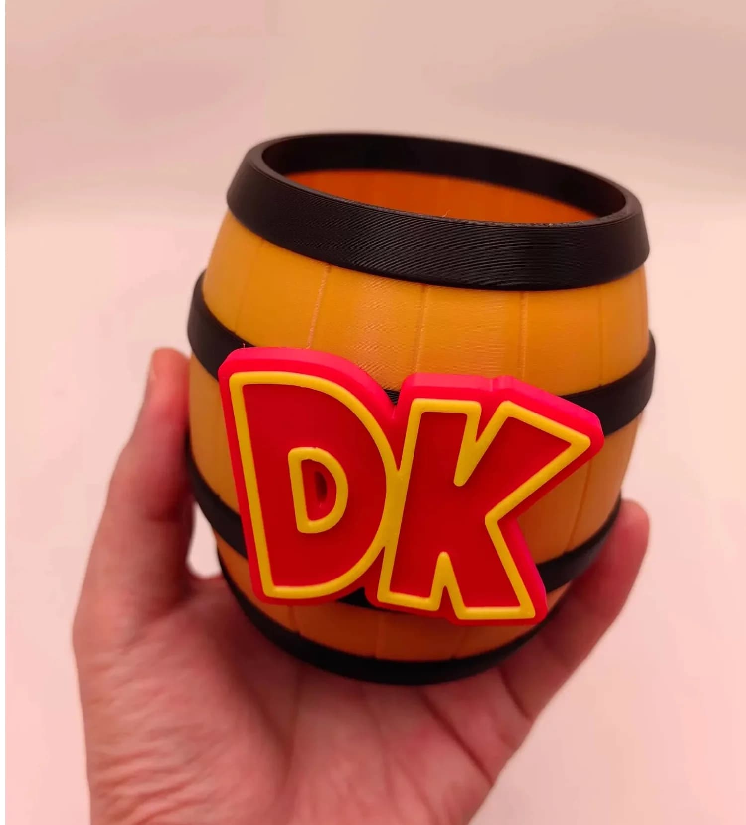 Donkey Kong – poupée modèle avec Logo imprimé en 3D, plaque signalétique pour baril de vin, stylo, c
