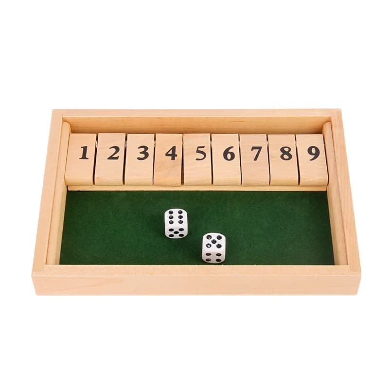 Flaps mathématiques en bois pour 2 à 4 joueurs et boîte de dés, jeu de société, capacité de réflexio