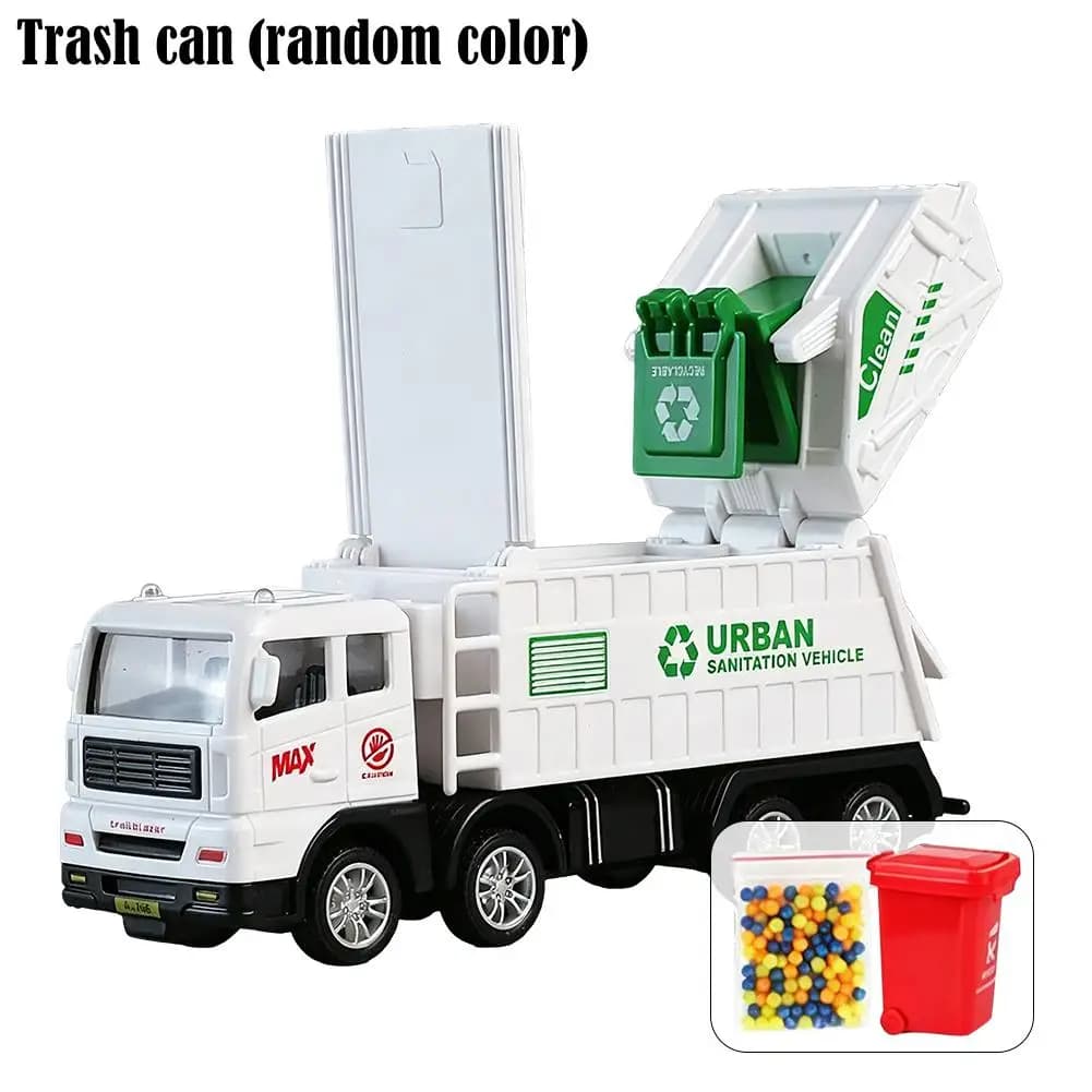 Camion poubelle à inertie pour enfants, véhicule de recyclage des déchets avec poubelles de classifi
