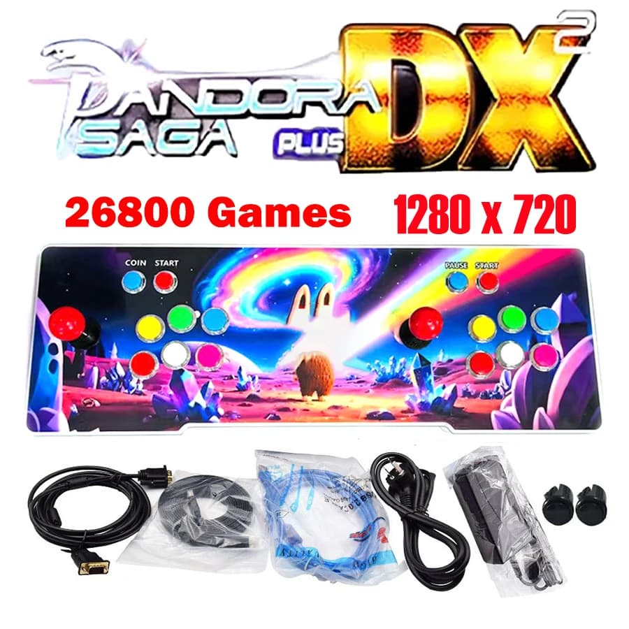 26800 Pandora Saga Dx2 Box Console d'arcade 2025 Joystick multijoueur 720P HD sortie jeux TV adapté