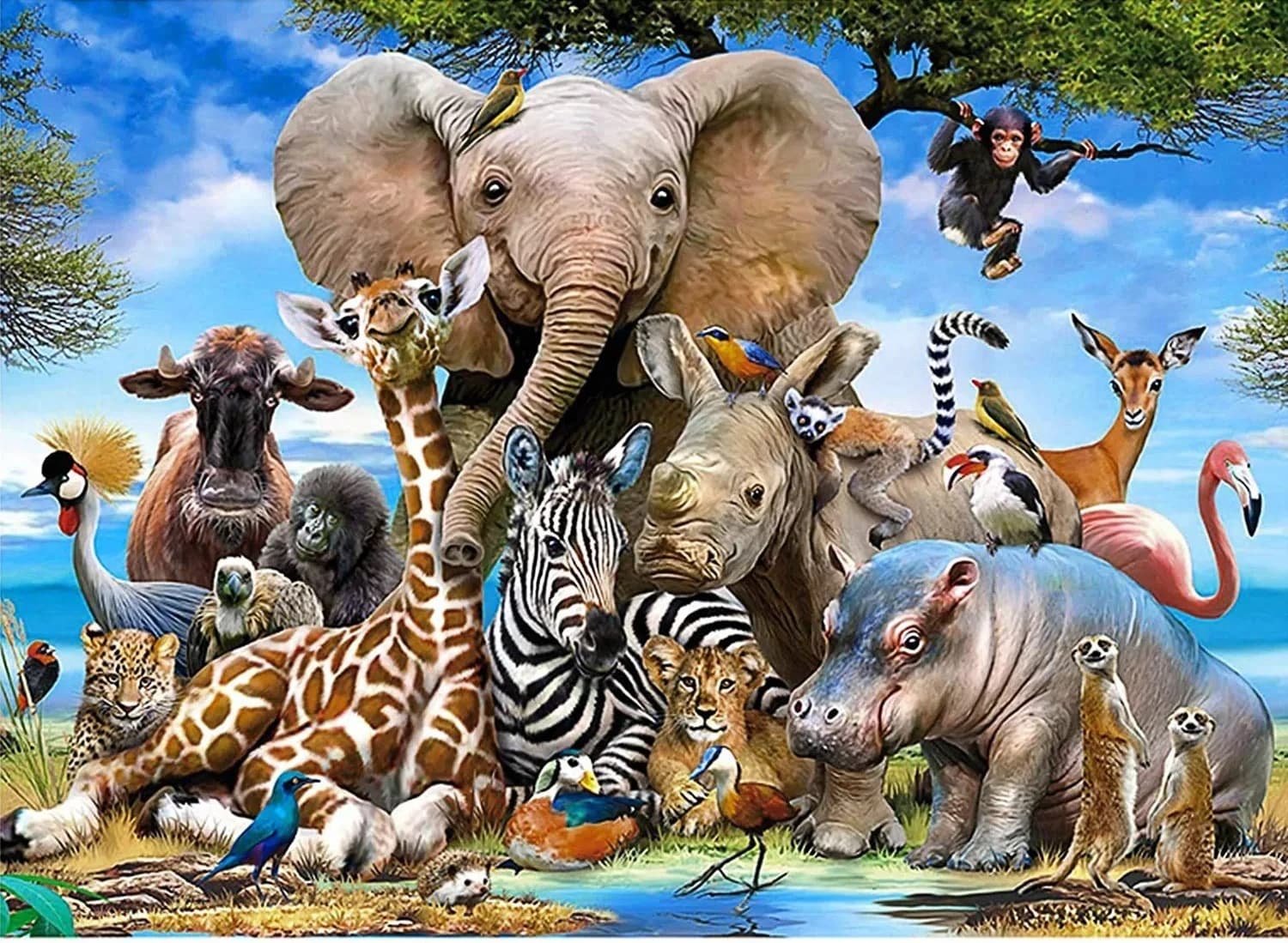 1000 pièces de puzzles sur le thème du monde animal pour adultes, décoration de la maison, jeux, div