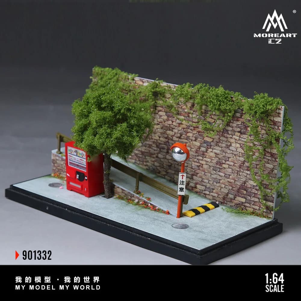 More Art 1:64 Modèle de scène miniature Summer Slope, Diorama de parking pour exposition et cadeau