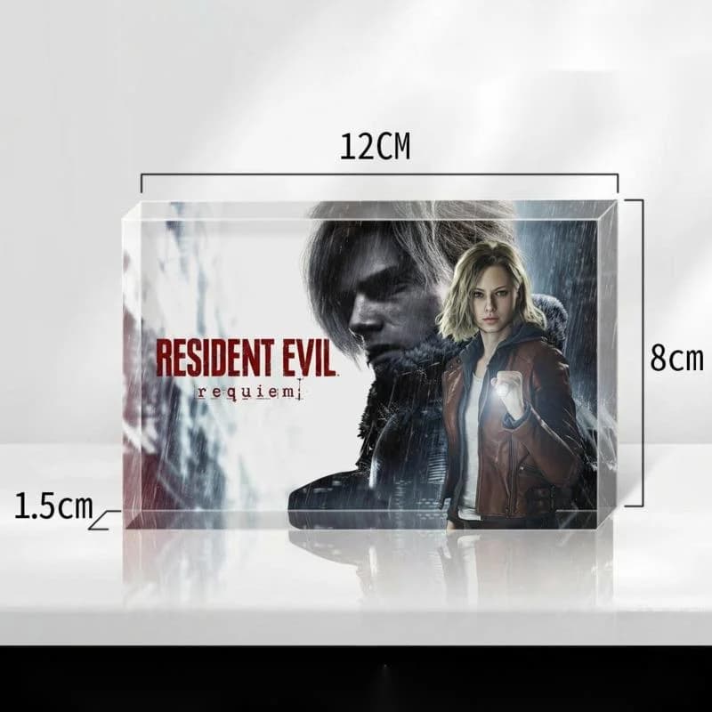 Marchandises du jeu Resident Evil 9, briques en cristal commémoratives Leon, ornement 3D, cadeaux po