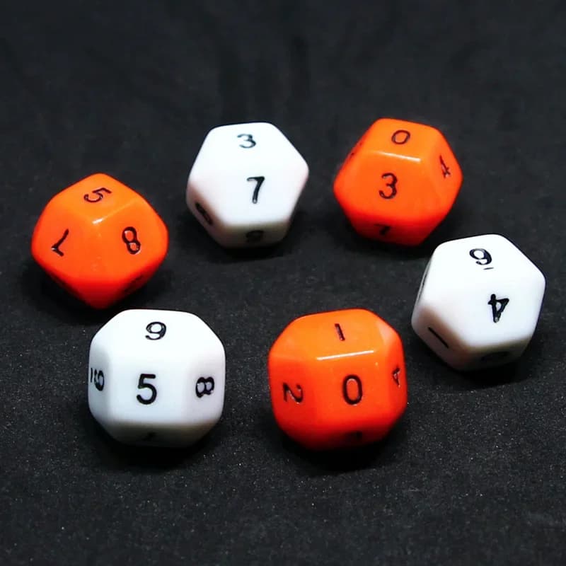 Jeu de dés éducatifs à 10 faces, jeu de puzzle amusant, solide, 0-9, 10 pièces/ensemble