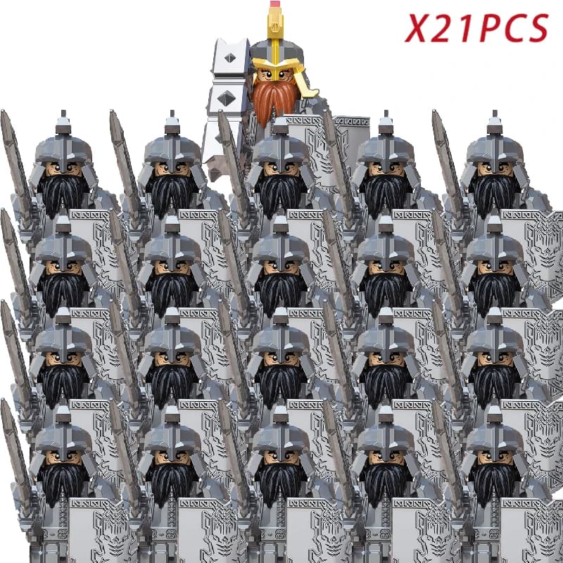 Figurines d'action du seigneur des anneaux du moyen âge, commandant Orc, soldat demi-Orcs, Mini modè