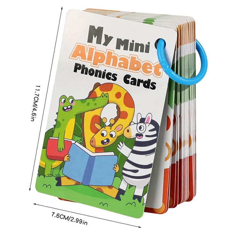27 cartes Flash Alphabet anglais, 156 mots anglais A-Z, cartes d'orthographe d'apprentissage de l'al