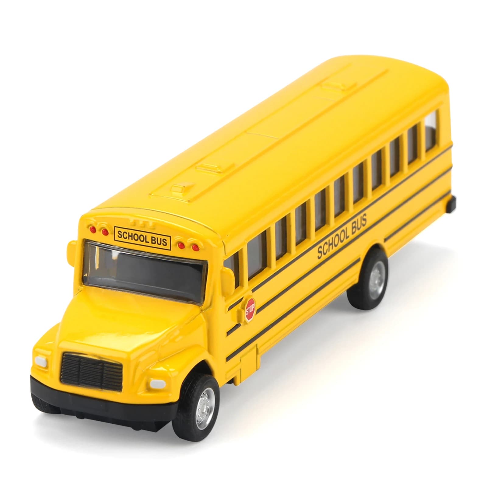 Bus scolaire en alliage de simulation, jouet à inertie, voiture à rétrofriction, jouet interactif, m