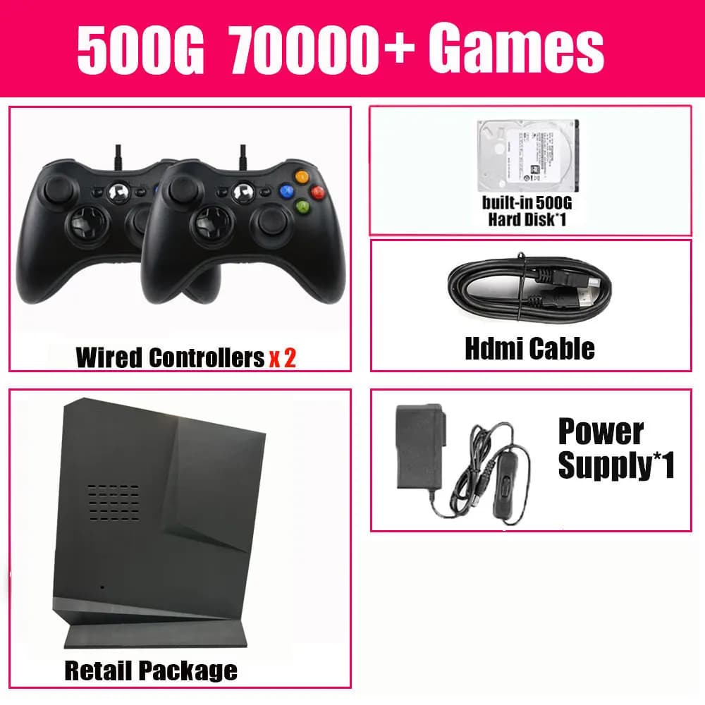 Mini PC Retro Game Box G3 Pro, double système, 99999+ jeux, 8/16 Go de RAM, 2/4 To de ROM, compatibl