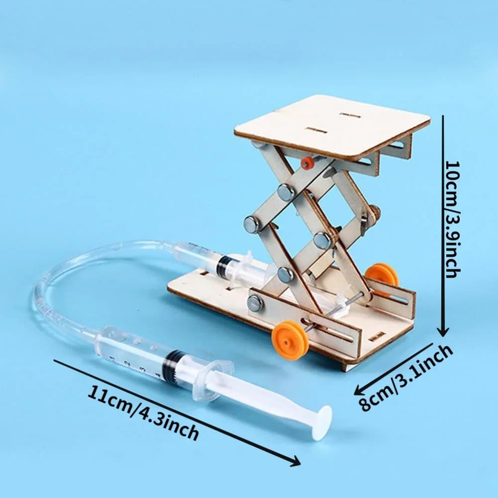 1 ensemble de jouets scientifiques pour enfants, bricolage, modèle de Table élévatrice hydraulique,