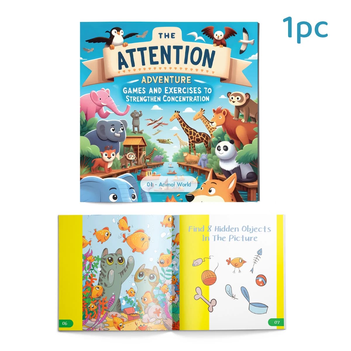 5 livres d'aventures pour enfants – Jeux et exercices amusants pour renforcer la concentration et le