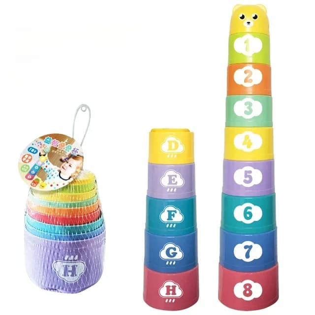 Jeu d'empilage tasse enfants jeu de société main vitesse compétition pli tasse avec chiffres lettres