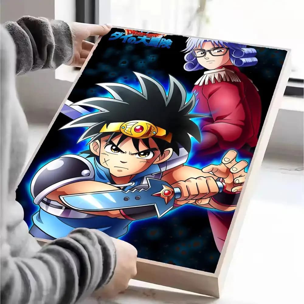 Affiche de jeu RPG Dragon Quest-Legend, autocollant artistique auto-adhésif en papier imperméable, d