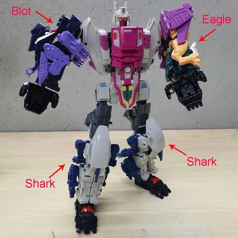 NBK dévastateur Transformation jouet combiner Robot JINBAO prédateur Bruticus BMB Volcanicus Computr