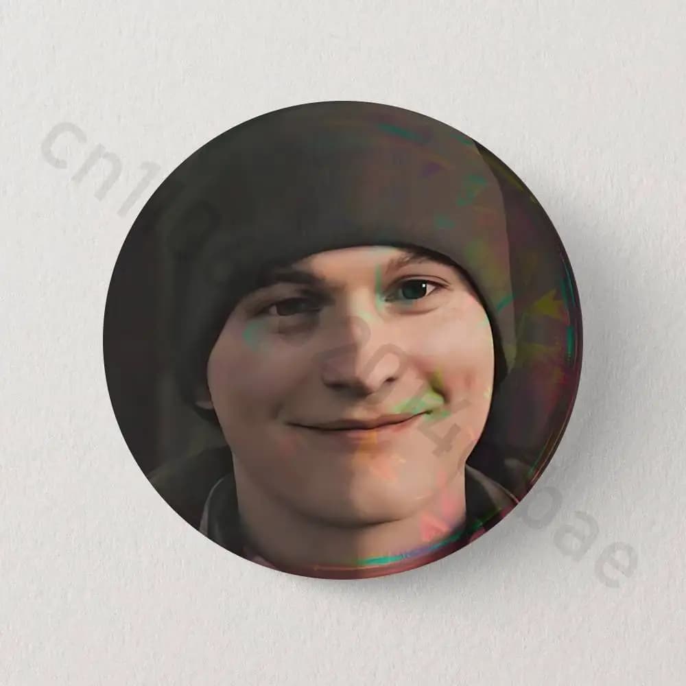 Badge iconique D-Detroit Become Human Game 58mm, broche artisanale en fer blanc pour sac à dos, vête