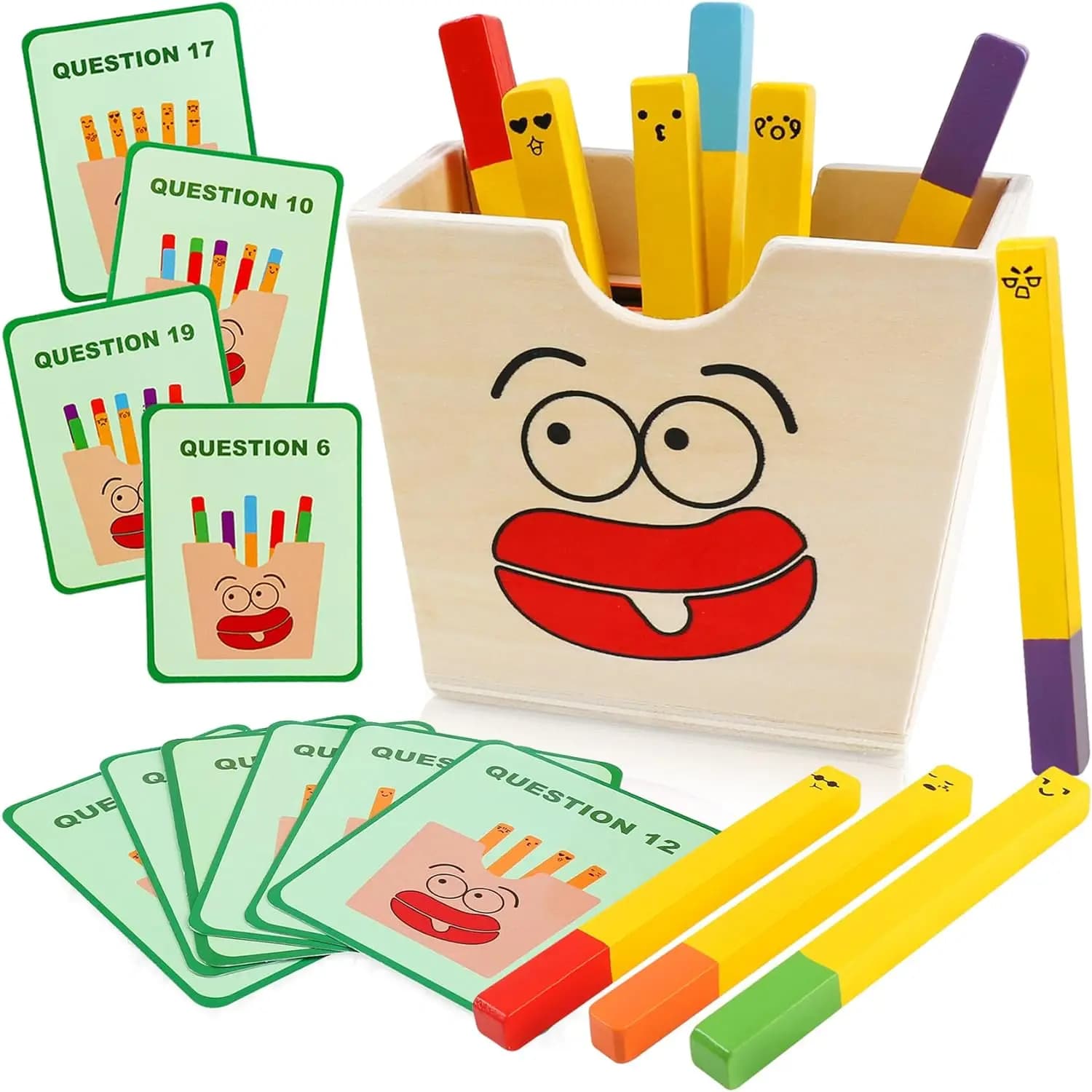 Jouet Montessori pour tout-petits, Hamburger en bois, Sandwich, frites, tri, jouets empilables, jeu