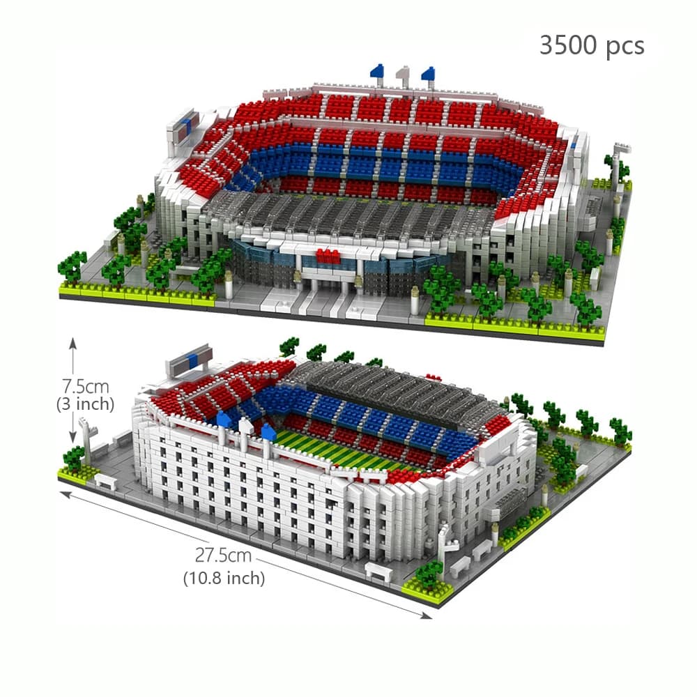 Madri Football stade bricolage blocs de construction ensemble réaliste modèle 3D fan de sport décor