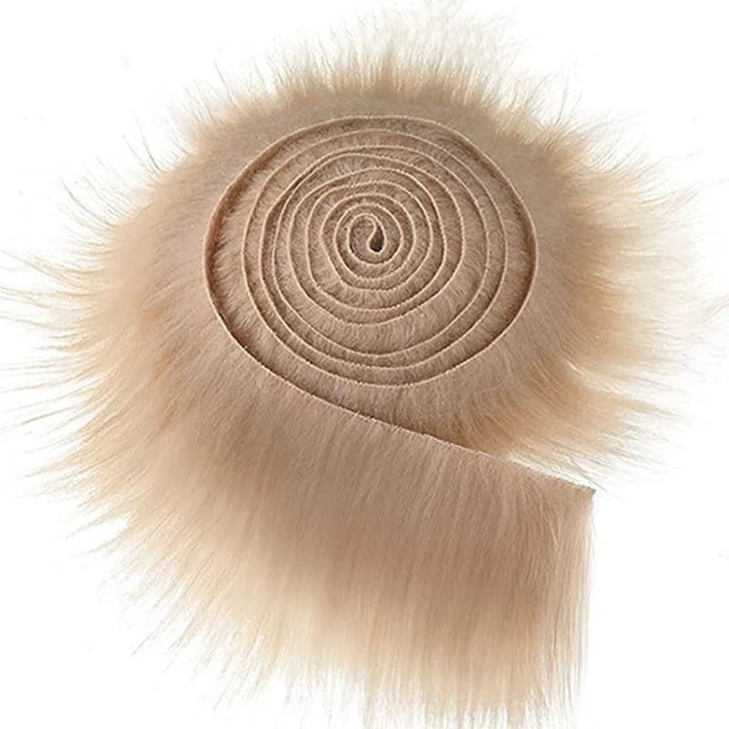 Rubans en fausse fourrure de raton laveur BBQ4 pour la couture de vêtements DIY, garniture moelleuse