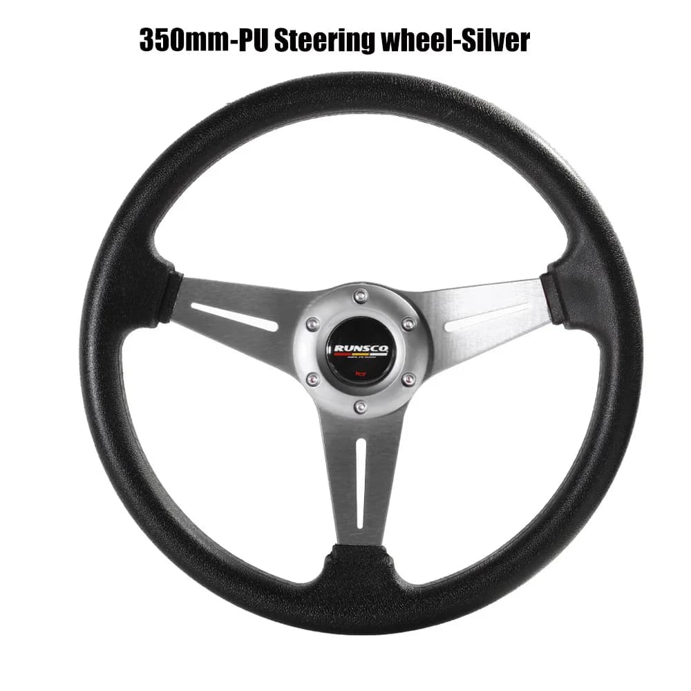 Volant de Sport universel en aluminium + PU, 350mm/14 pouces, Simulation de dérive, jeu de course