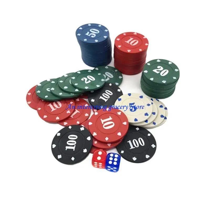652D 100x jeu société jetons jeu Casino loisirs ensemble d'argent jetons Casino