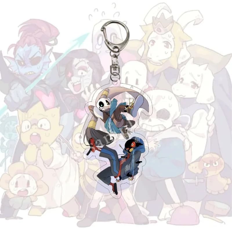 Undertale porte-clés Anime porte-clés hommes femmes acrylique voiture Cosplay téléphone portable sac