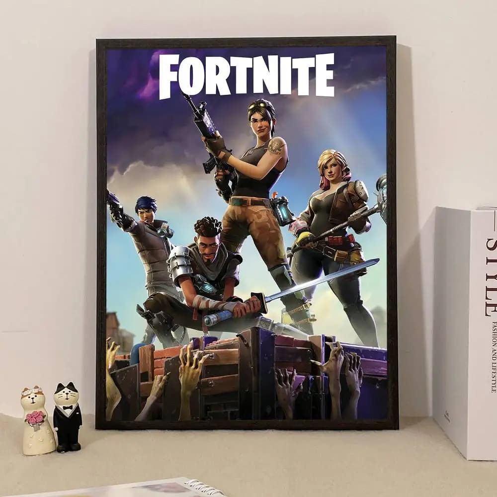 Affiche de jeu F-Fortnite, décoration surprise pour la maison, image murale artistique pour le burea
