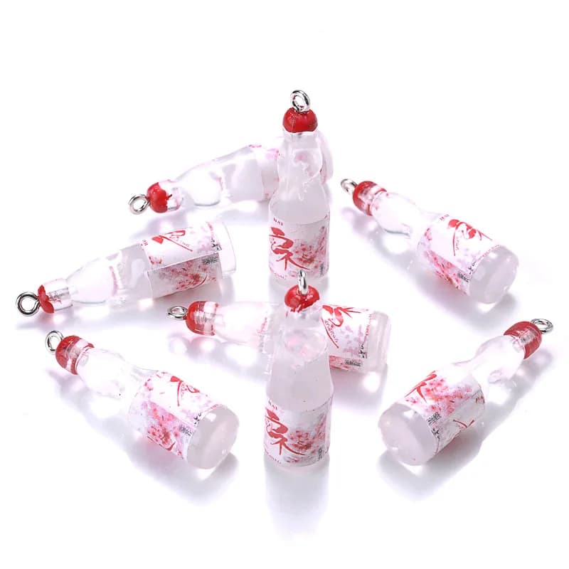 Breloques en plastique Pop Cola Soda, boissons, jus, alcool, bouteille de limonade, pendentifs en ré