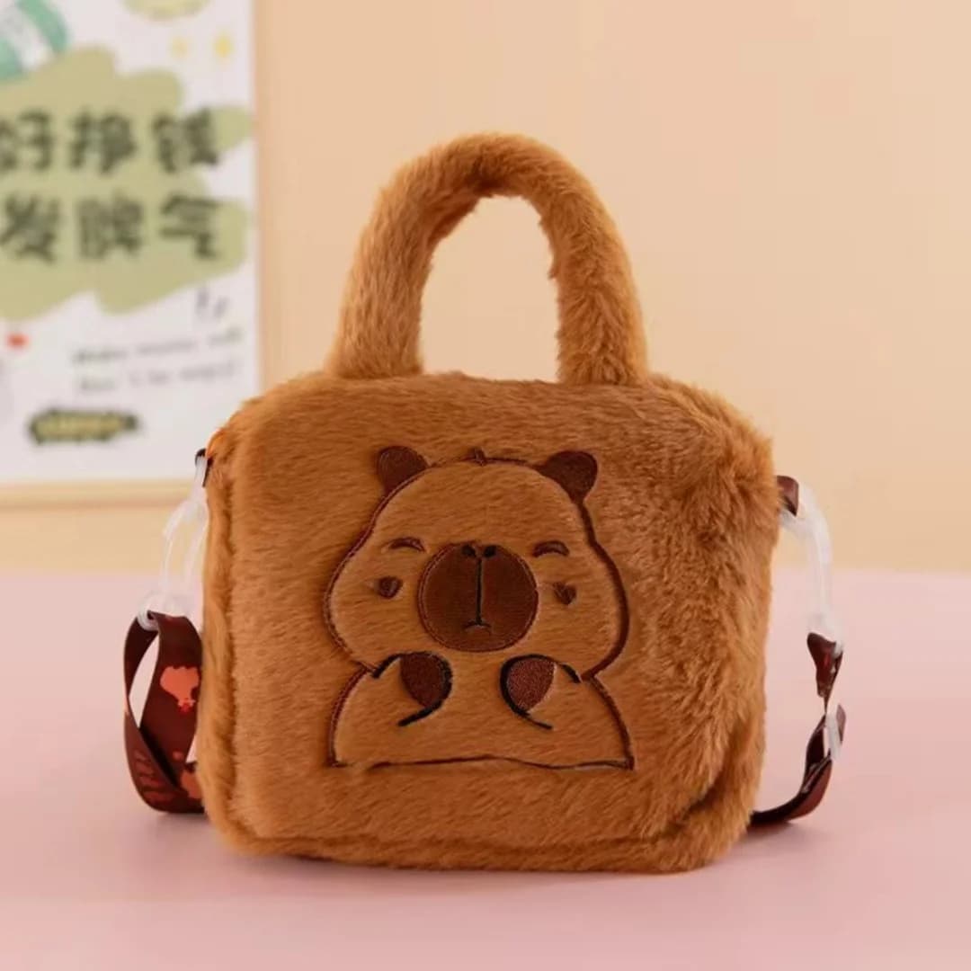 Sac à main Anime Sanrio Kuromi Capybara, trousse de maquillage en peluche My Melody Cinnamoroll, sac