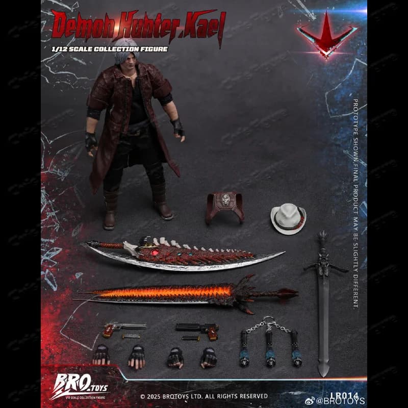 En stock, nouveau produit BROTOYS 1/12 Demon Hunter Razor Carl, figurine d'action, jouet de collecti