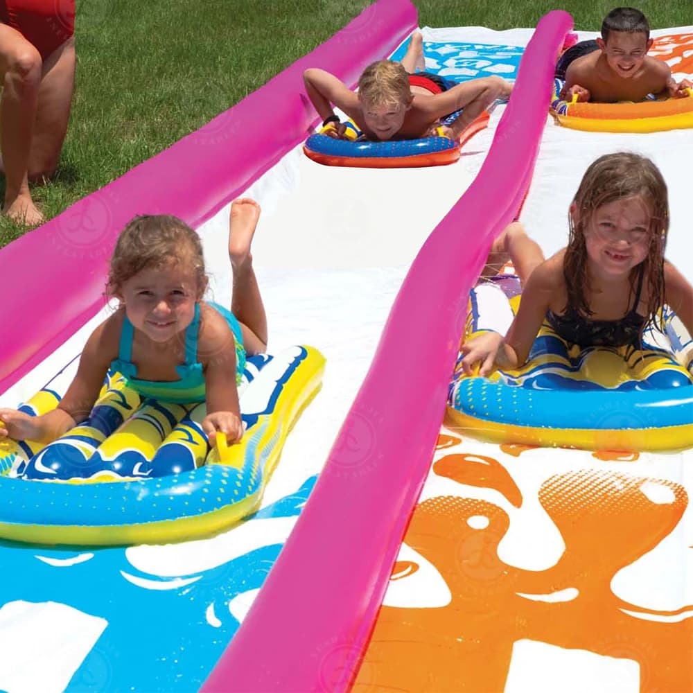 Grand toboggan gonflable pour jeu aquatique dans l'arrière-cour à vendre