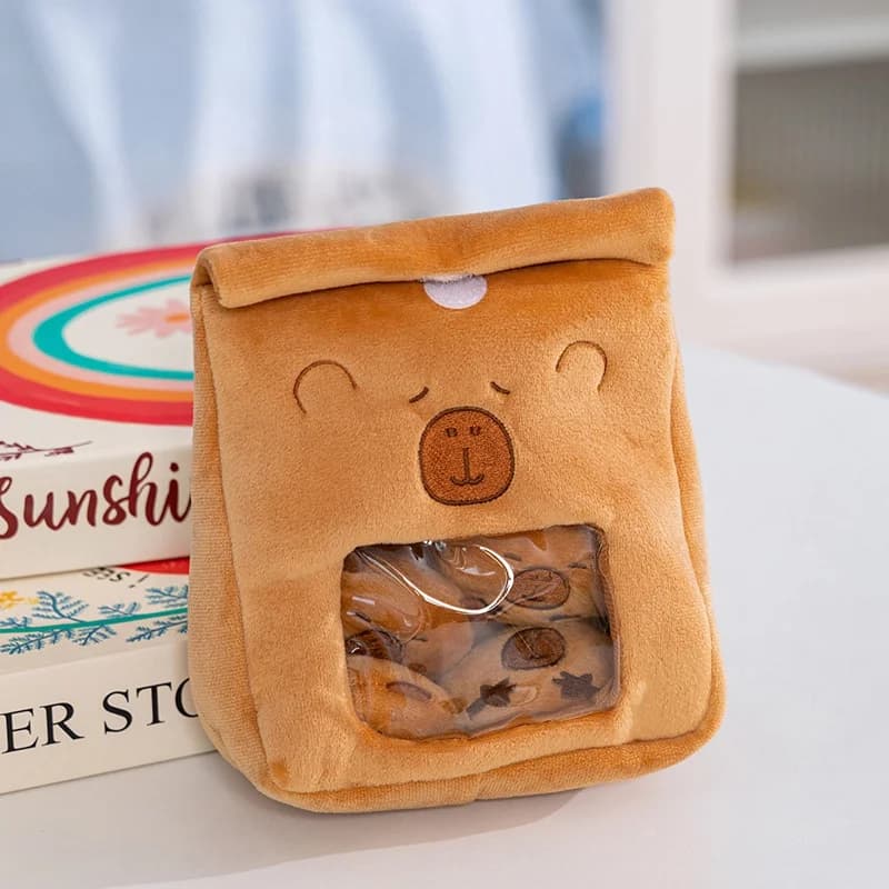 Dessin animé un sac de collations Capybara poupée Adorable poupée Capibara en peluche sac de collati