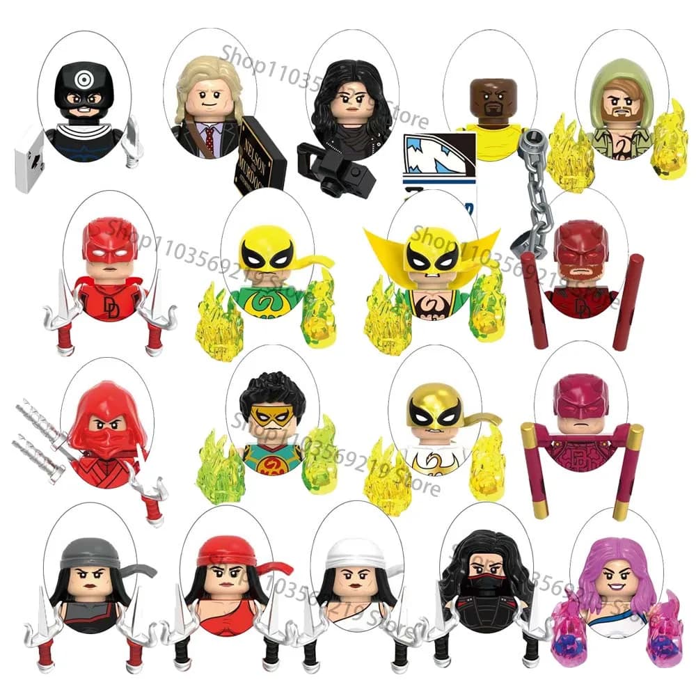 Boîte mystère de figurines d'action et de blocs de construction sur le thème des séries TV et films,