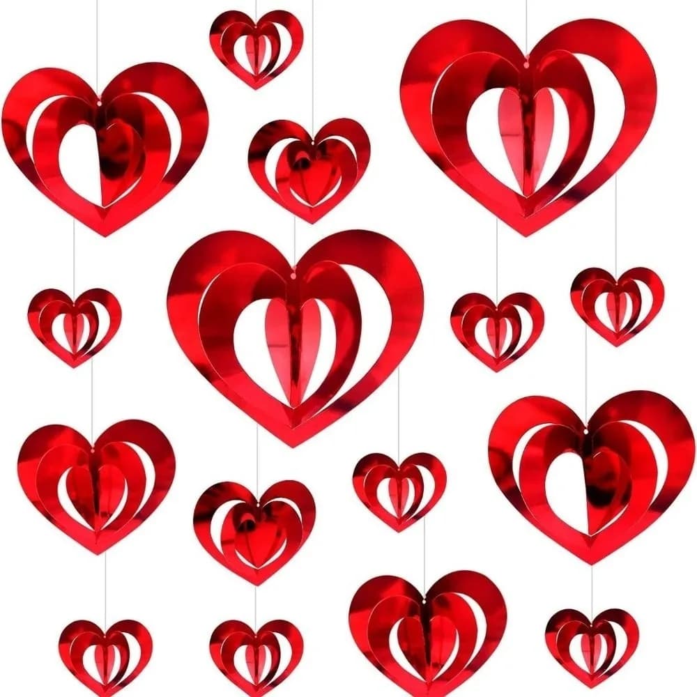 Pendentif spirale d'amour 3D DIY pour la Saint-Valentin, ornements suspendus romantiques pour mariag