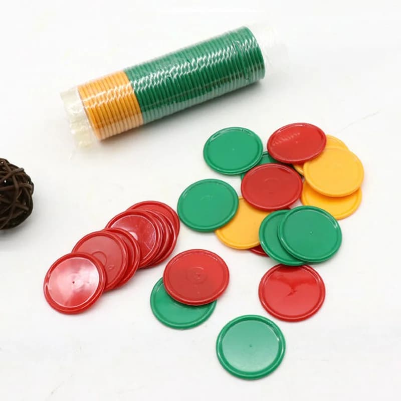 Jetons de poker en plastique, 3.2cm, 68 pièces/lot, couleurs bonbons, rouge, jaune, vert, pour jeu a