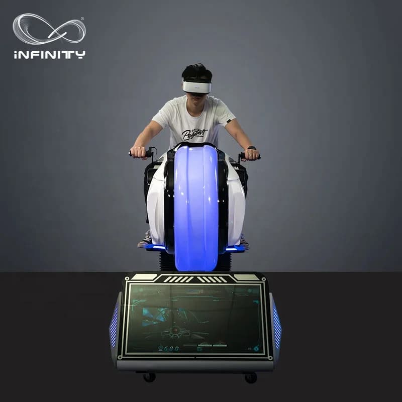 Simulateur de conduite de moto en réalité virtuelle, jeu d'arcade VR de voiture, course de moto VR 9