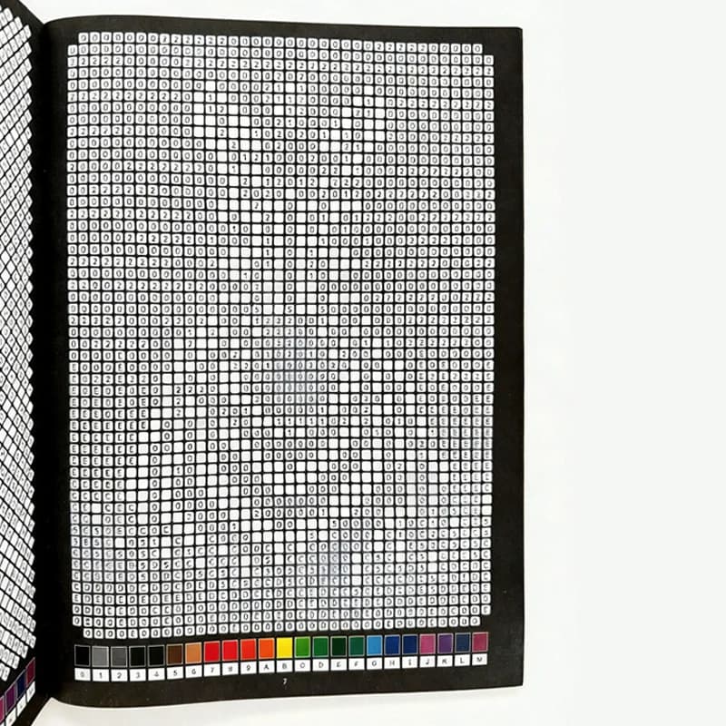 Livre de coloriage numérique style One Pixel, 32 motifs différents, pour compléter le travail de pei