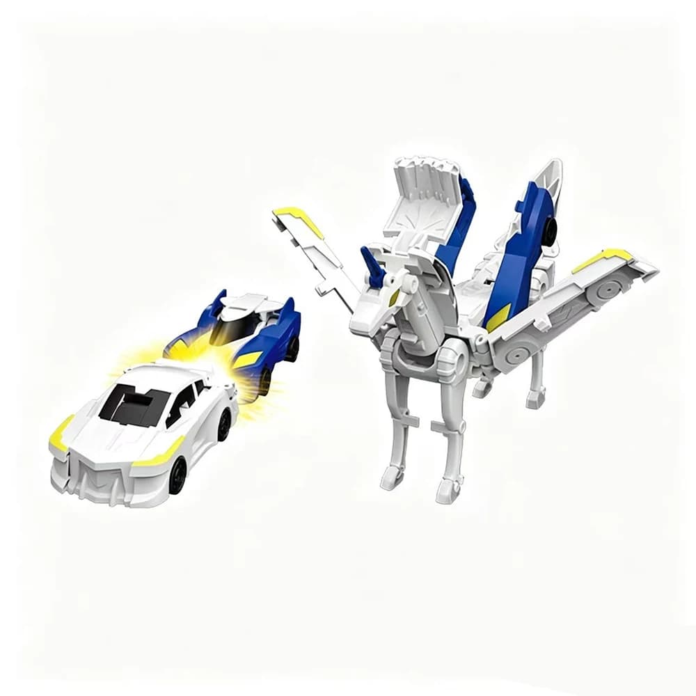 Voiture jouet Licorne Ultime 2 en 1 : Voiture créative qui se transforme en robot licorne, modèle de