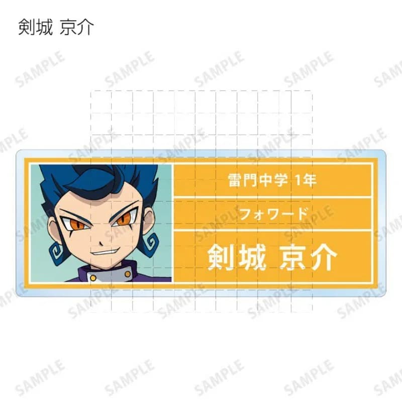 Porte-clés rectangulaires en acrylique avec informations sur les personnages de l'anime Inazuma Elev