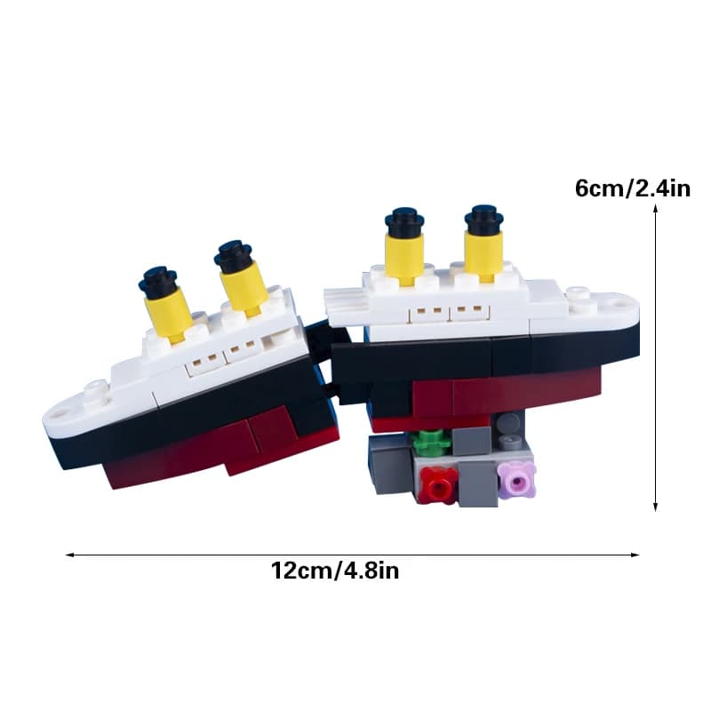 MOC – blocs de construction de maquettes de bateau Titanic, Kits de bateaux de croisière RMS, bateau