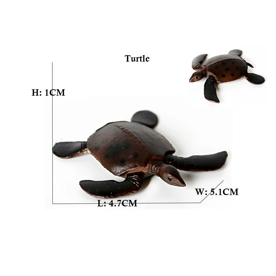 Animaux marins tortue jouet Terrapin tortue Figurines de la vie marine Figurine d'action Figurines d