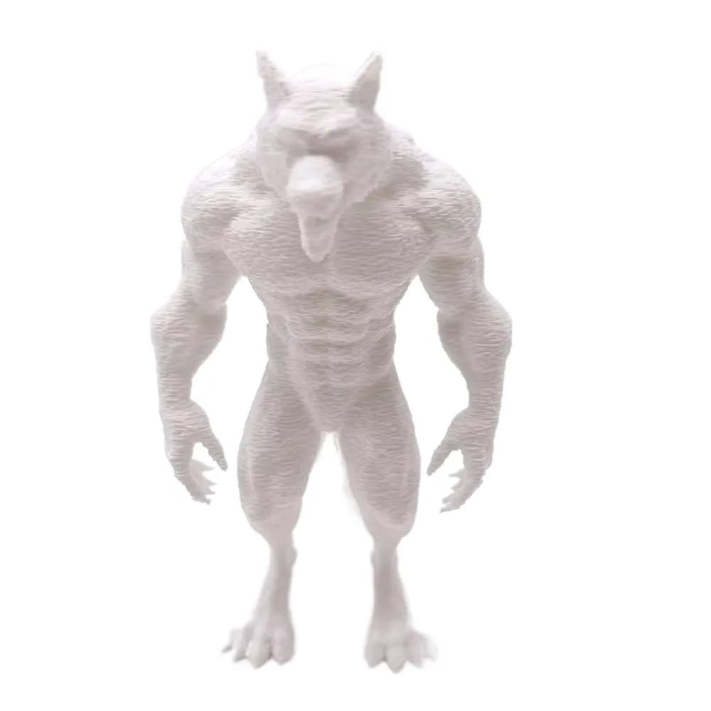 Statues de loup-garou imprimées en 3D, Figurine réaliste de loup-garou noir, modèles artisanaux, orn