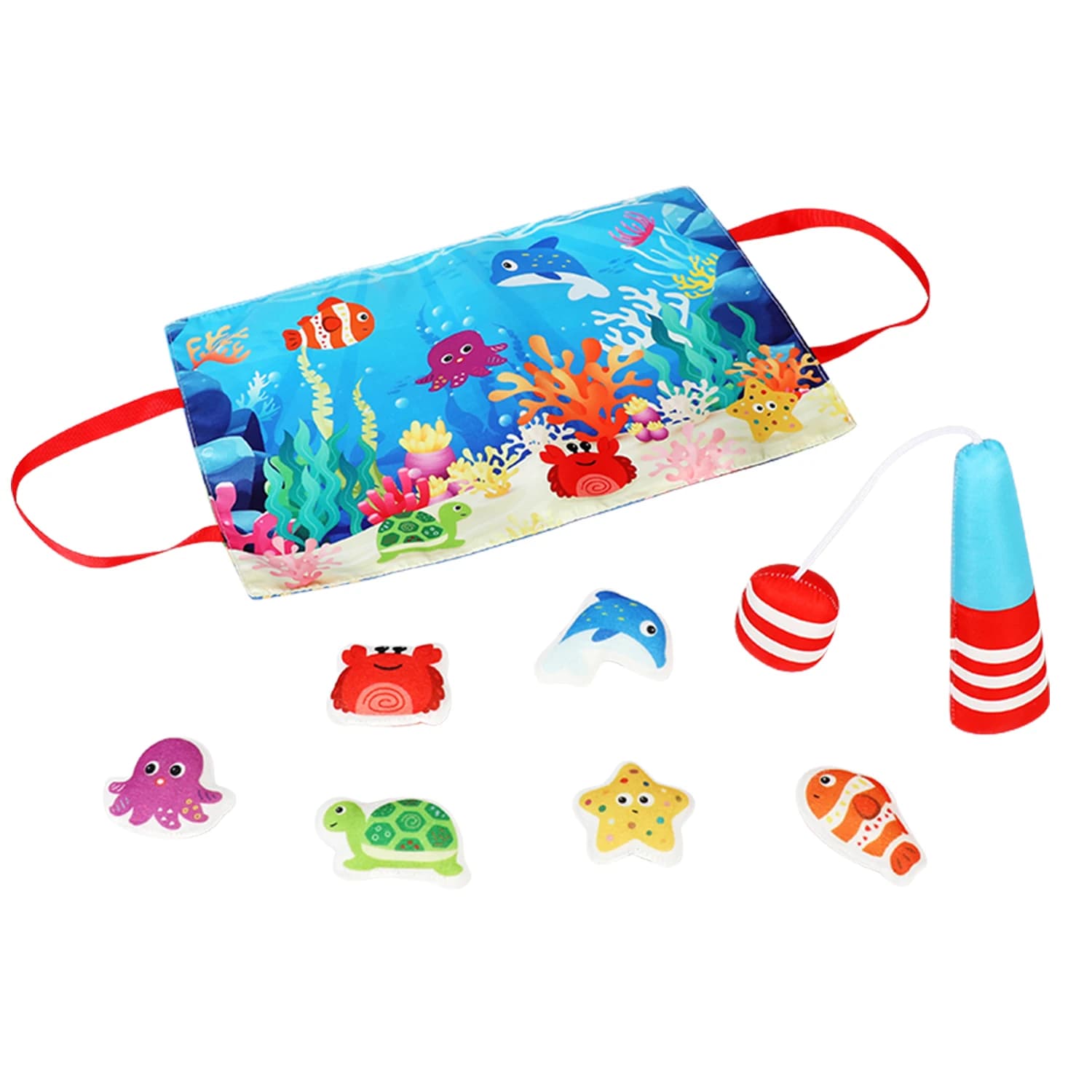 Jeu de pêche Montessori en tissu pour enfants, jouet éducatif pour bébés, produit d'éveil précoce