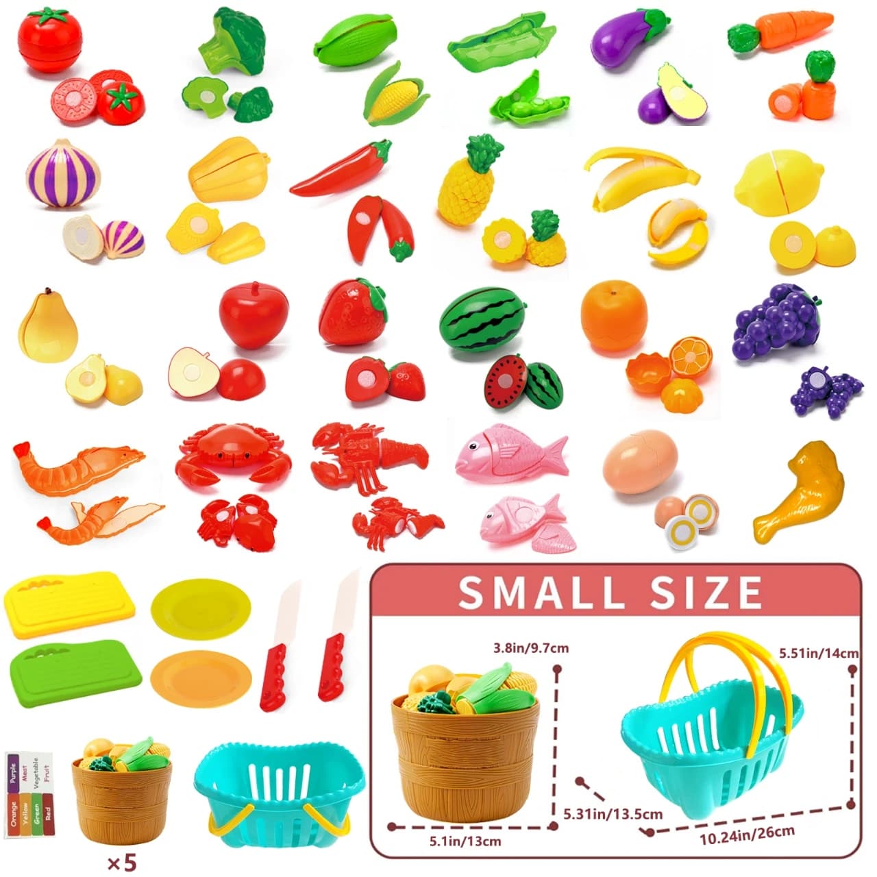 Jeu de simulation de cuisine, jouets d'imitation, fruits et légumes à découper, panier de courses, j