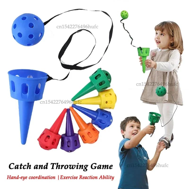 Jeu de lancer et de capture de balle en plein air pour enfants, formation à la Coordination œil-main