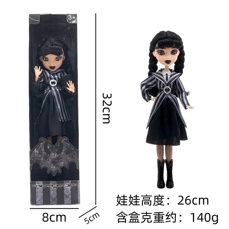 Monster High School Adams poupée mercredi avec robe noire gothique robe robe poupée chambre décorati
