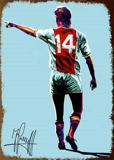 Affiche étoile de football en métal et aluminium, décoration murale de fond décorative pour bar, clu