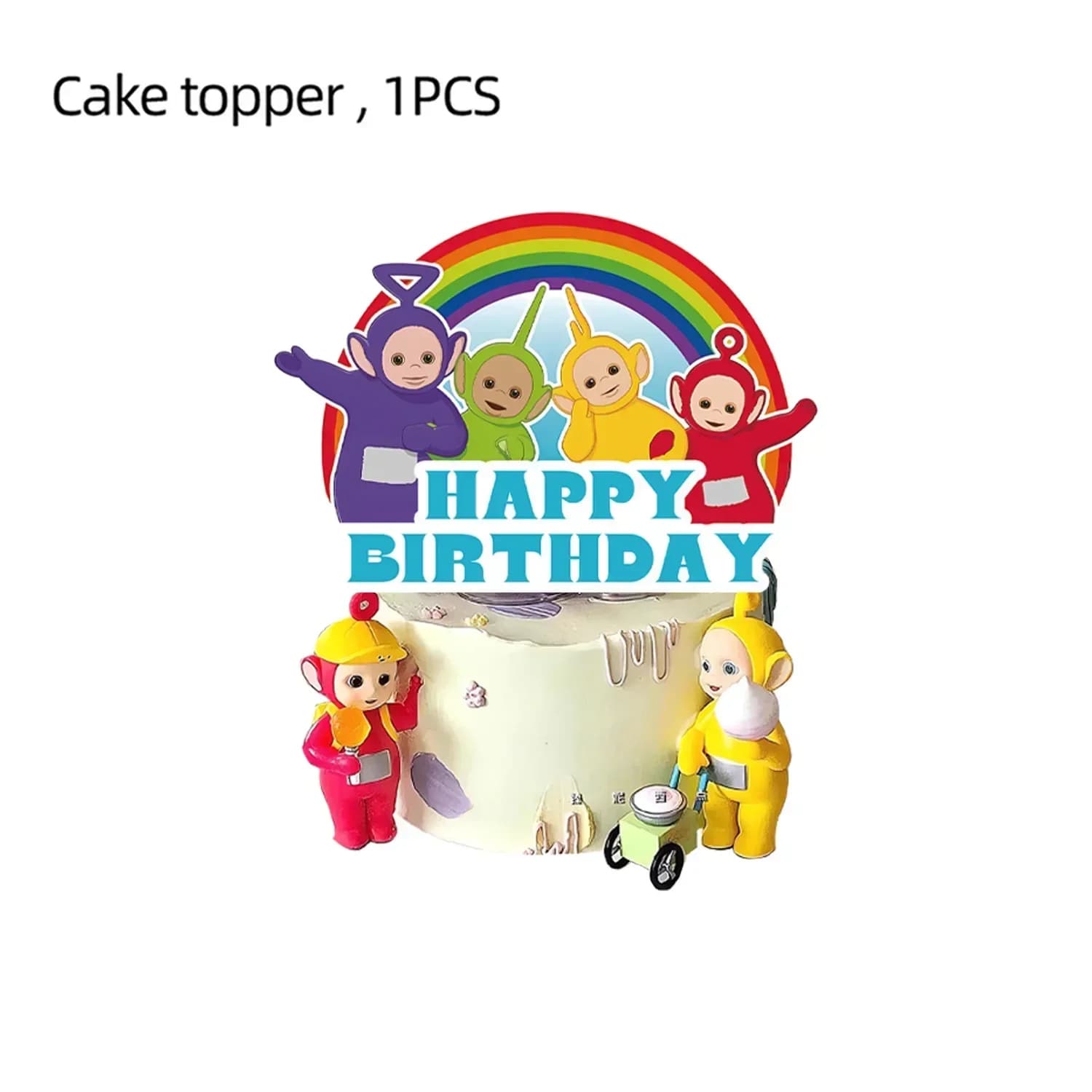 Ensemble de vaisselle de décoration pour fête d'anniversaire Teletubbies, assiettes en papier, ballo